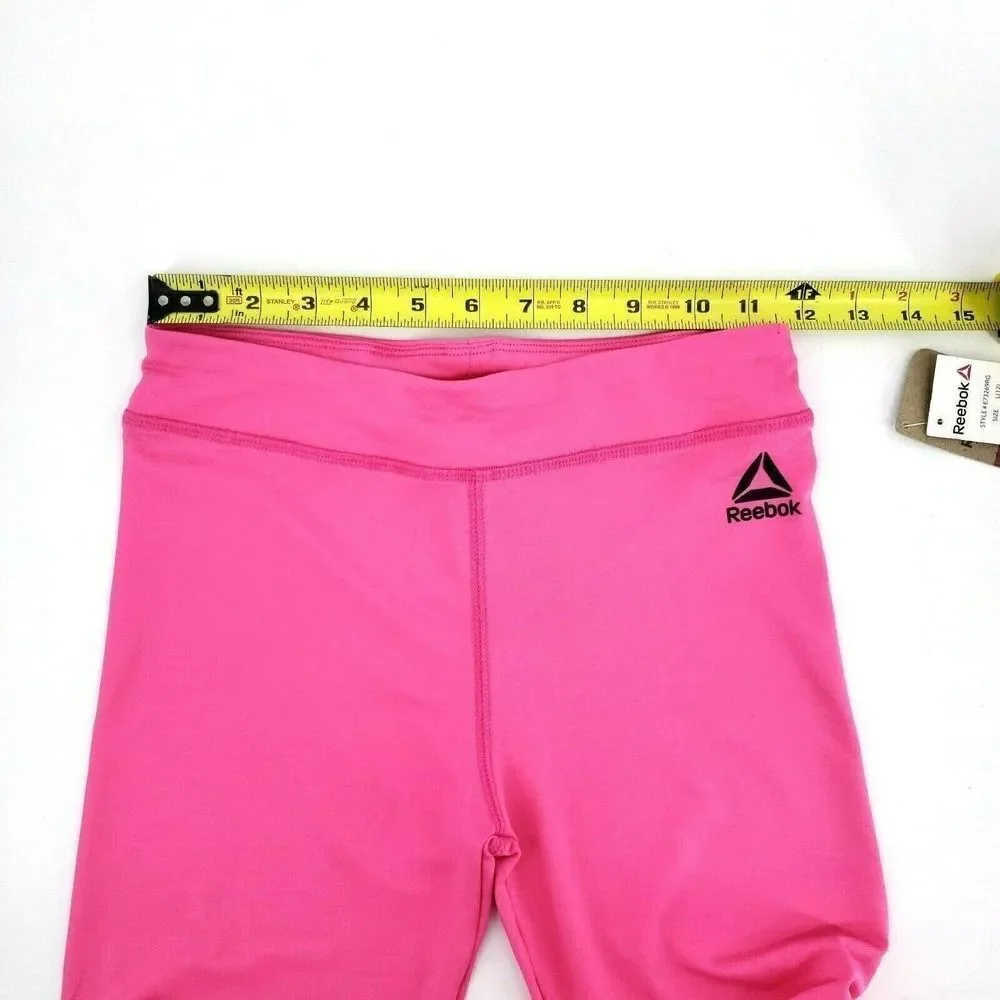 NEW Reebok Girls Pink Sweatpants Size 12 Large Work Out Black‎ Spell Out Gym